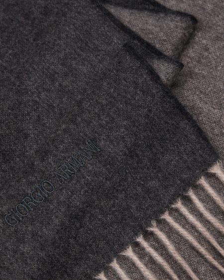 A|x Armani Exchange Cashmere Scarf With Embroidered Logo