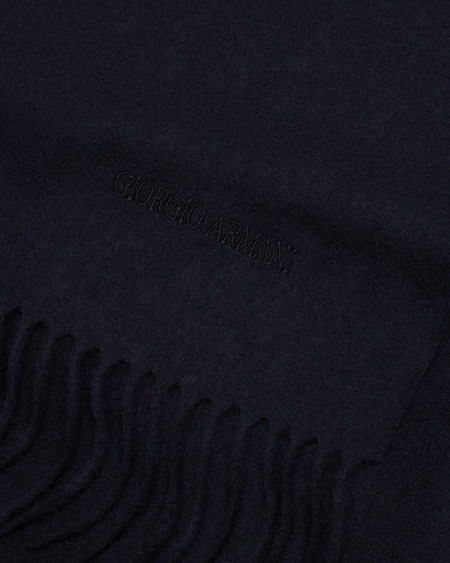 A|x Armani Exchange Cashmere Scarf With Embroidered Logo
