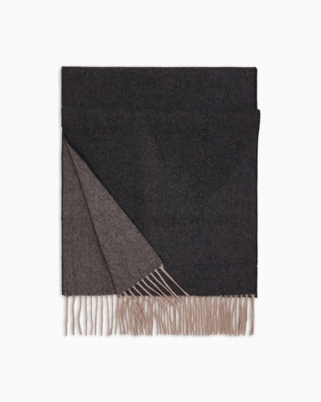 a|x armani exchange Cashmere scarf with embroidered logo