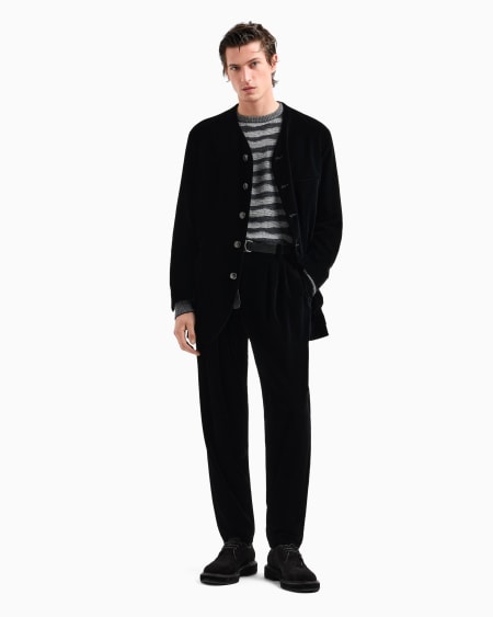 A|x Armani Exchange Cashmere Viscose And Silk-blend Jacquard Crew-neck Jumper