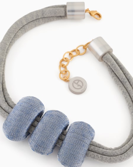 A|x Armani Exchange Choker Necklace In Viscose Tube