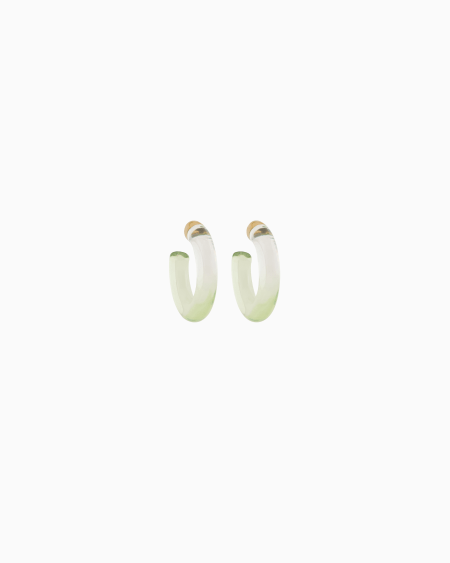 a|x armani exchange Clear resin semi-circular earrings