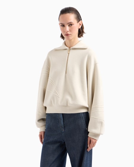 A|x Armani Exchange Cotton And Linen-blend Jersey Sweatshirt