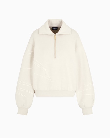 a|x armani exchange Cotton and linen-blend jersey sweatshirt