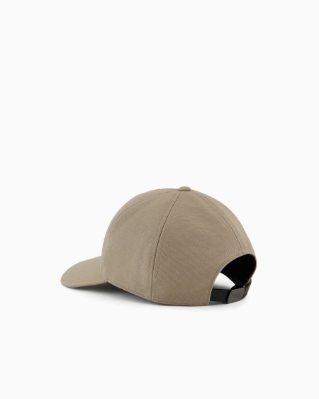 A|x Armani Exchange Cotton Baseball Cap With Leather Logo