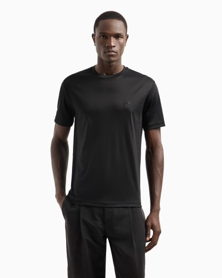 A|x Armani Exchange Cotton-interlock T-shirt With Embroidered Logo