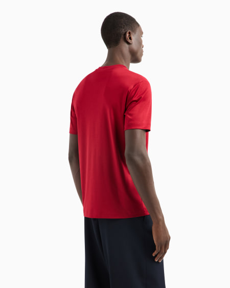 A|x Armani Exchange Cotton-interlock T-shirt With Embroidered Logo