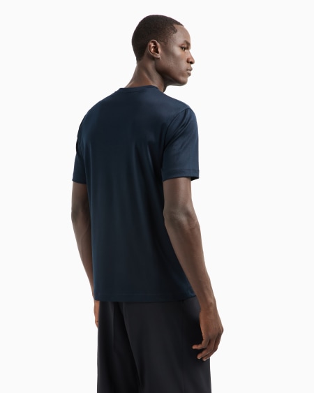 A|x Armani Exchange Cotton-interlock T-shirt With Embroidered Logo