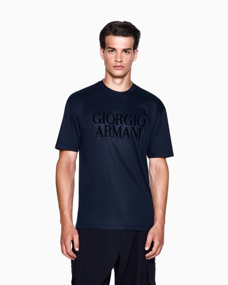 A|x Armani Exchange Cotton-interlock T-shirt With Embroidered Logo