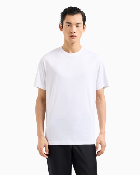 A|x Armani Exchange Cotton-interlock T-shirt With Embroidered Logo