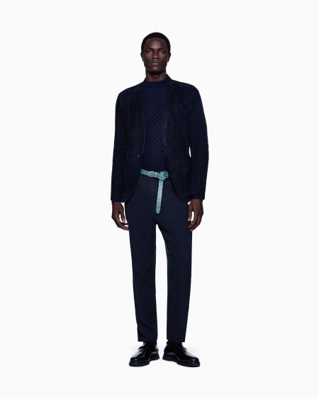 A|x Armani Exchange Crew-neck Jumper In Cashmere And Silk