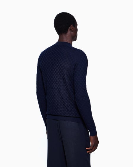 A|x Armani Exchange Crew-neck Jumper In Cashmere And Silk