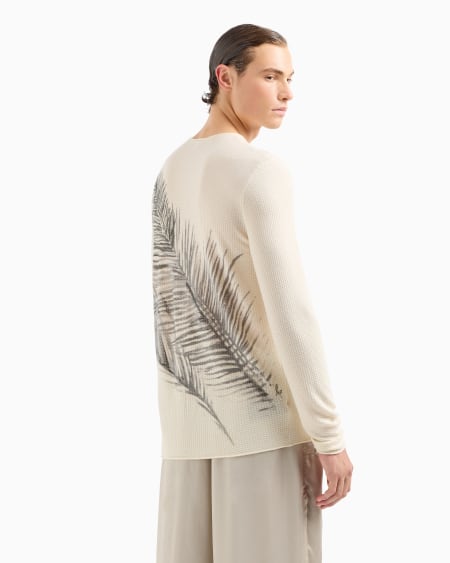 A|x Armani Exchange Crew-neck Jumper In Cashmere And Silk