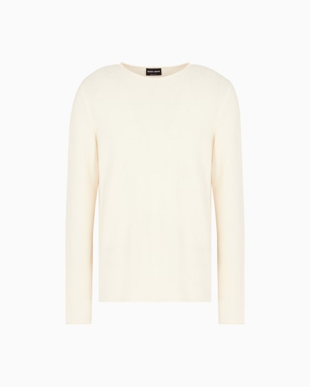 a|x armani exchange Crew-neck jumper in cashmere and silk