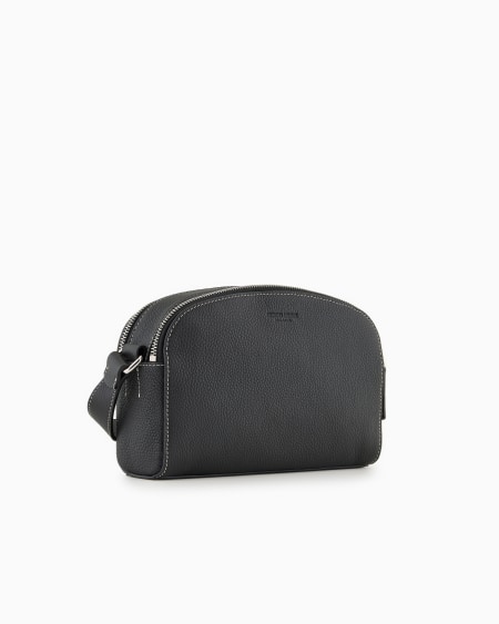 A|x Armani Exchange Crossbody Bag In Pebbled Leather