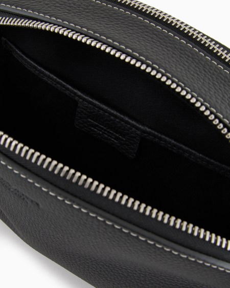 A|x Armani Exchange Crossbody Bag In Pebbled Leather