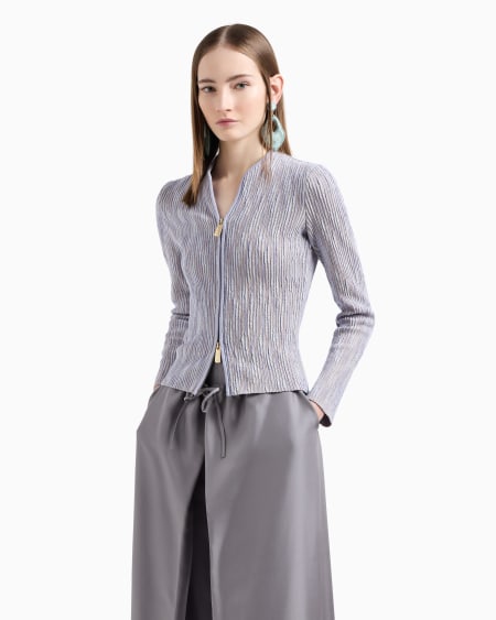 A|x Armani Exchange Cupro And Viscose Blend Zip-up Jacket