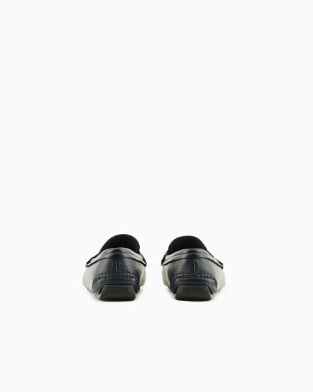 A|x Armani Exchange Deerskin And Nappa-leather Loafers