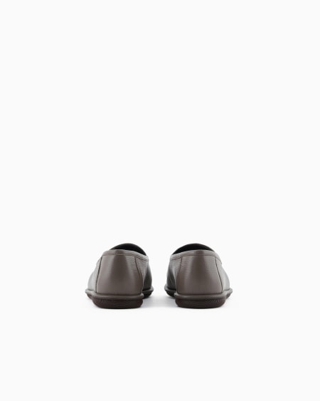 A|x Armani Exchange Deerskin Loafers With Embroidered Logo