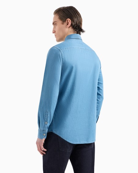 A|x Armani Exchange Denim Collection Cotton Denim Shirt