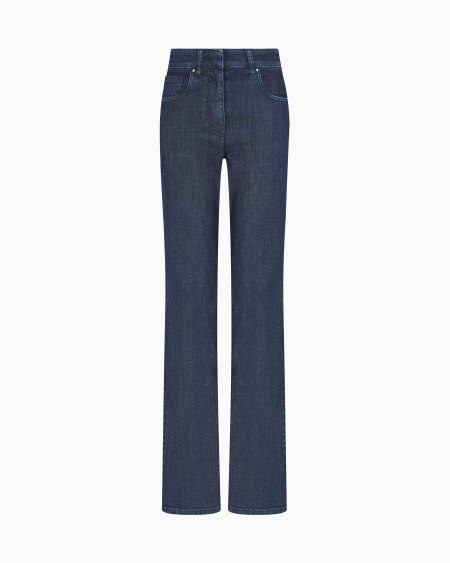 a|x armani exchange Denim Collection five-pocket flared trousers in stretch denim