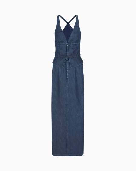 a|x armani exchange Denim Collection Lyocell long dress