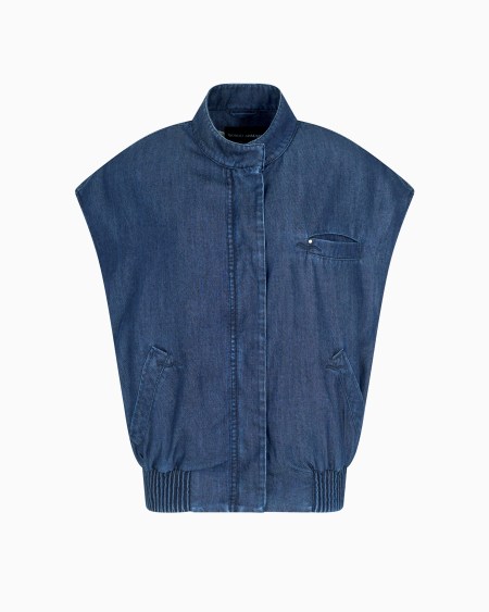 a|x armani exchange Denim Collection Lyocell sleeveless blouson