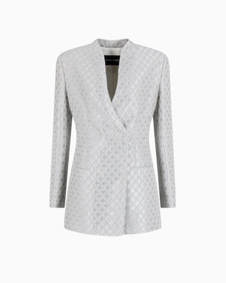 a|x armani exchange Double-breasted jacket in jacquard