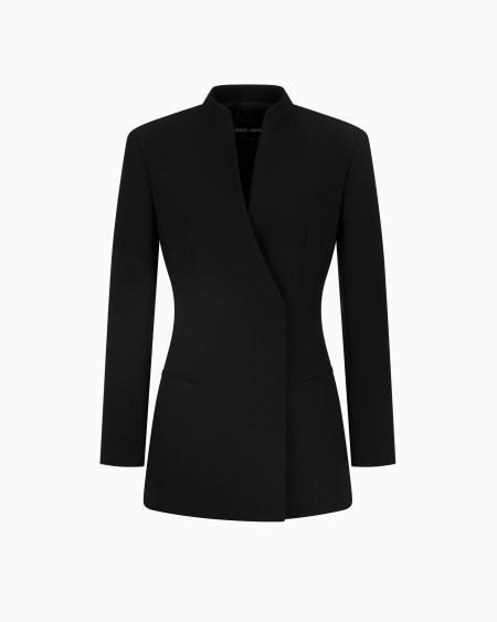 a|x armani exchange Double-breasted jacket in silk cady