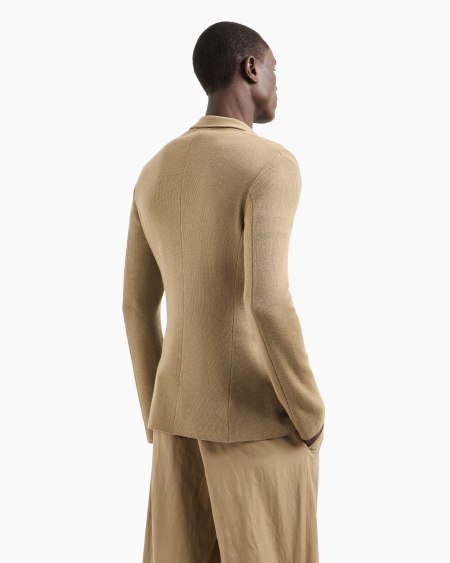 A|x Armani Exchange Double-breasted Jacket In Virgin Wool And Cashmere