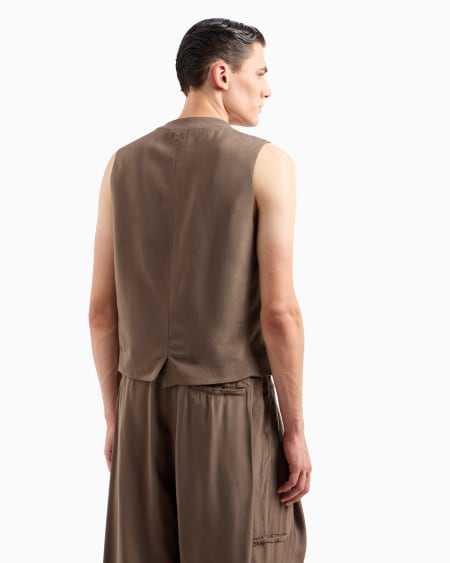 A|x Armani Exchange Double-breasted Viscose Waistcoat