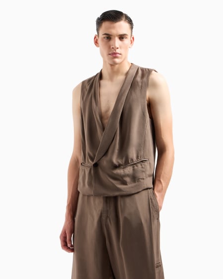 A|x Armani Exchange Double-breasted Viscose Waistcoat