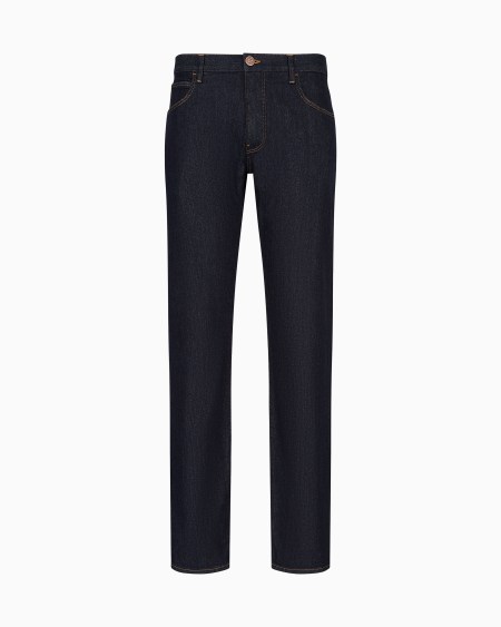a|x armani exchange Five-pocket regular fit stretch cotton-denim trousers