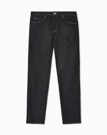 a|x armani exchange Five-pocket regular-fit trousers in ASV cotton and modal