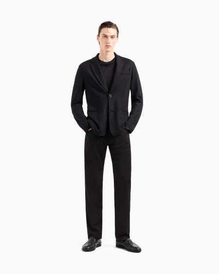 A|x Armani Exchange Five-pocket Regular-fit Virgin-wool Trousers