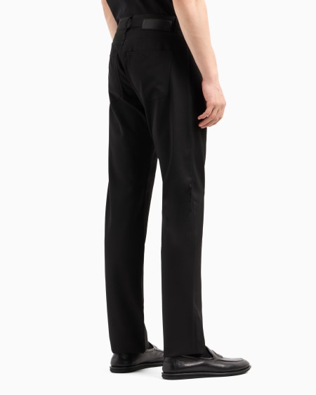 A|x Armani Exchange Five-pocket Regular-fit Virgin-wool Trousers