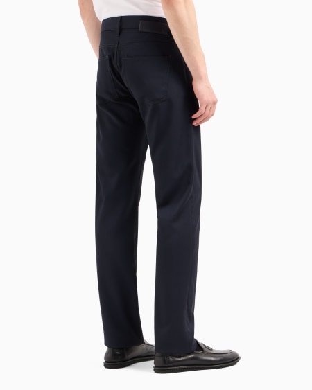 A|x Armani Exchange Five-pocket Regular-fit Virgin-wool Trousers