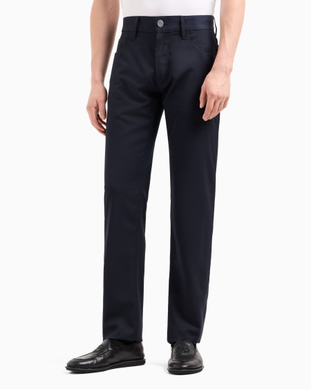 A|x Armani Exchange Five-pocket Regular-fit Virgin-wool Trousers