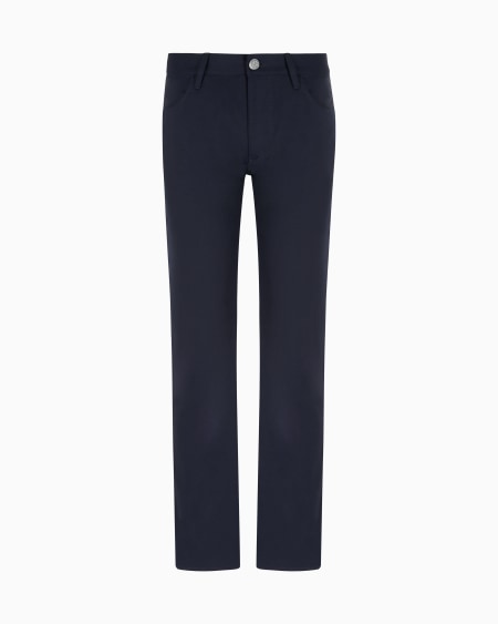a|x armani exchange Five-pocket regular-fit virgin-wool trousers