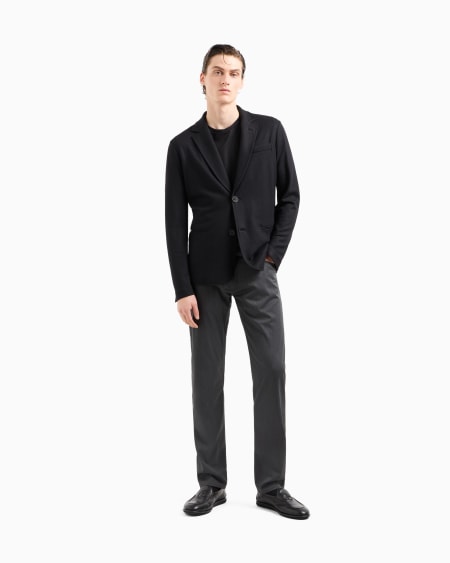 A|x Armani Exchange Five-pocket Regular-fit Virgin-wool Trousers