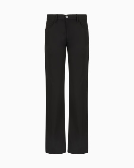 a|x armani exchange Five-pocket regular-fit virgin-wool trousers