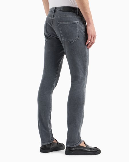 A|x Armani Exchange Five-pocket Slim-fit Stretch Cotton-denim Trousers