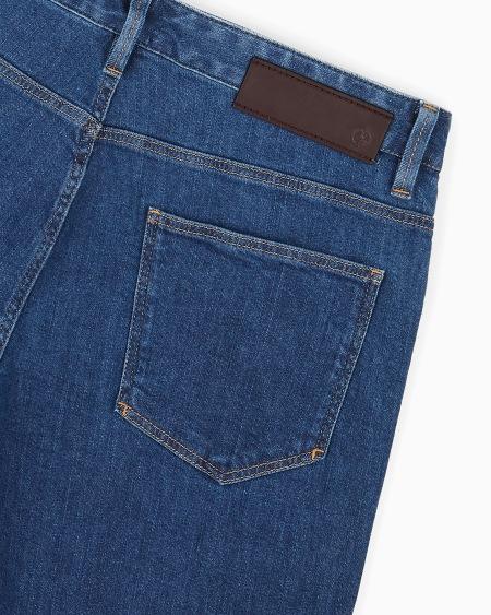 A|x Armani Exchange Five-pocket Slim-fit Stretch Cotton-denim Trousers