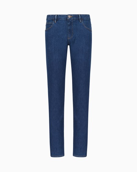 a|x armani exchange Five-pocket slim-fit stretch cotton-denim trousers