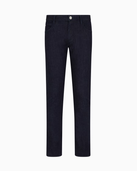 a|x armani exchange Five-pocket slim-fit stretch cotton-denim trousers
