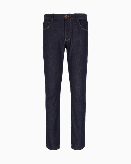a|x armani exchange Five-pocket slim-fit stretch cotton-denim trousers
