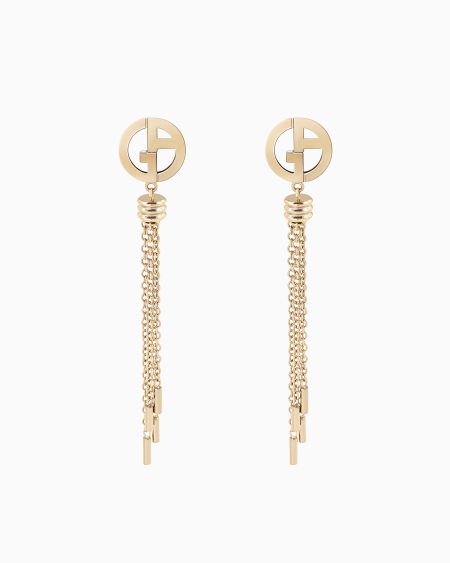 a|x armani exchange Fringed 18K gold Borgonuovo earrings
