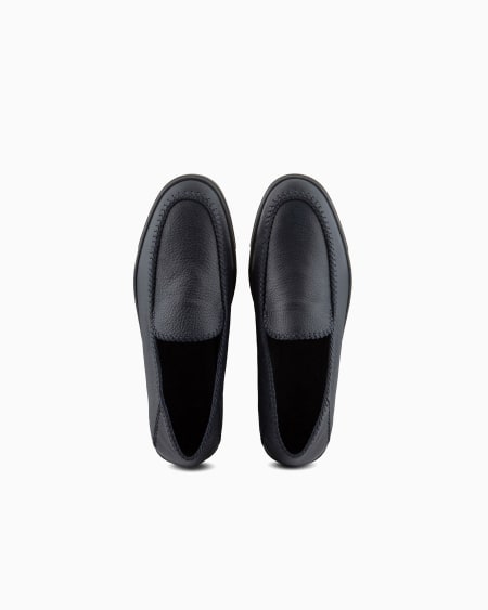 A|x Armani Exchange Galleria 3 Deerskin Slip-ons With Threading