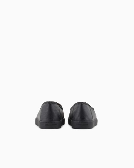 A|x Armani Exchange Galleria 3 Deerskin Slip-ons With Threading