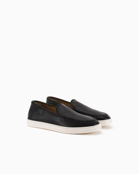 A|x Armani Exchange Galleria 3 Nappa-leather Slip-ons